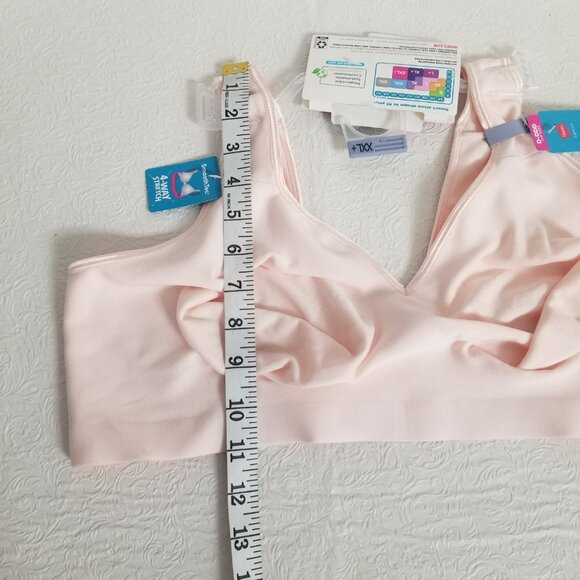 Hanes Signature Smooth Comfort Womens XXL+ 2XL+ D-DDD Peach Wireless Cool Bra - Picture 10 of 11